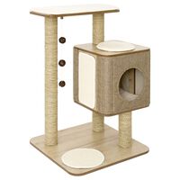 Jack and Vanilla Cat Tree House Molly 56x56x86 cm Brown