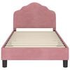 vidaXL Children's Bed Frame with Headboard Pink 80 x 160 cm Velvet