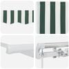 vidaXL Retractable Awning Retractable Green and White 600 x 300 cm