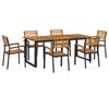 vidaXL 7 Piece Garden Dining Set Solid Wood Acacia and Metal