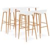 vidaXL 5 Piece Bar Set White