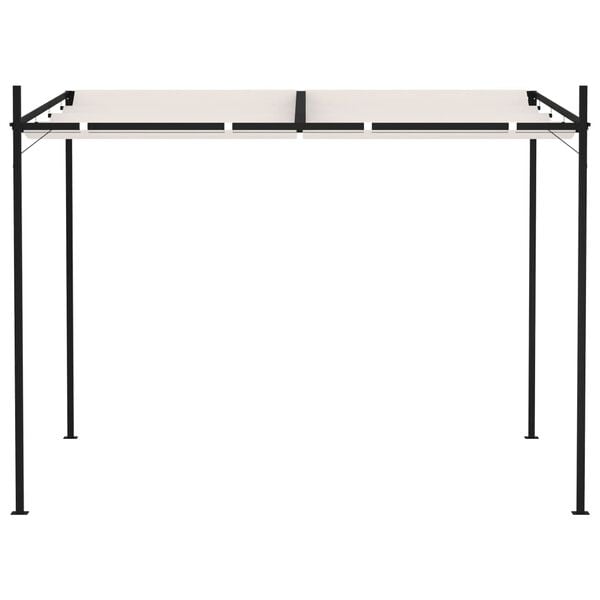 vidaXL Gazebo with Retractable Roof 300x300x233 cm Cream