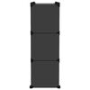 vidaXL Storage Cube Organiser with 9 Cubes and Doors Black PP