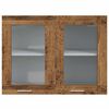 vidaXL Hanging Glass Cabinet Lyon Old Wood 80x31x60 cm Engineered Wood