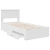 vidaXL Bed Frame with Headboard White 90 x 190 cm Engineered Wood