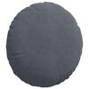 vidaXL Seat Cushions 2 pcs Dark Grey &Oslash; 50 x 19 cm Velvet
