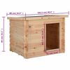 vidaXL Dog House 102.5x88x84 cm Solid Pine Wood 14 mm