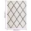 vidaXL Shaggy Rug High Pile Black and Cream 140x200 cm