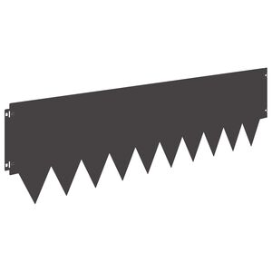 vidaXL Lawn Edging 10 pcs 103 x 30 cm metal Black