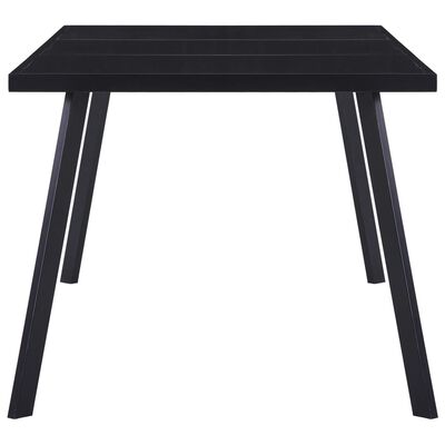 vidaXL Dining Table Black 160x80x75 cm Tempered Glass