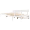 vidaXL Bed Frame without Mattress White 135x190 cm Double Solid Wood Pine