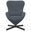 vidaXL Egg Chair Dark Grey 63 x 73 x 90 cm Velvet
