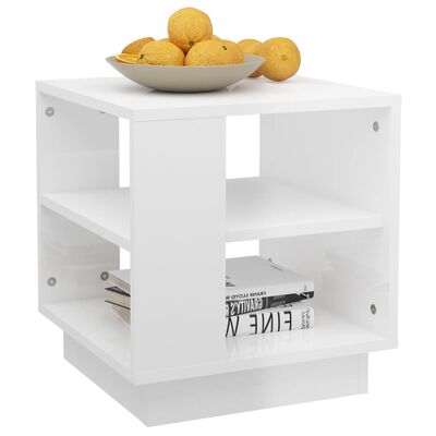 vidaXL Coffee Table High Gloss White 40x40x43 cm Engineered Wood
