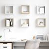 vidaXL Wall Cube Shelves 6 pcs White and Sonoma Oak 26x15x26 cm
