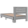 vidaXL Bed Frame without Mattress Grey Sonoma 100x200 cm