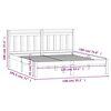 vidaXL Bed Frame without Mattress White Double Solid Wood