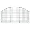 vidaXL Arched Gabion Basket 150x50x60/80 cm Galvanised Iron