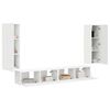 vidaXL TV Wall Cabinet Set Wall-mounted 4 pcs White Engineered Wood
