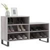 vidaXL Shoe Cabinet Grey Sonoma 102x36x60 cm Engineered Wood