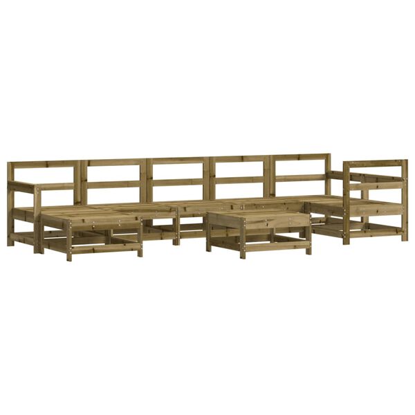 vidaXL 8 Piece Garden Lounge Set Impregnated Wood Pine