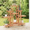 vidaXL Flower Stand with Wheels 110x25x101 cm Solid Wood Fir