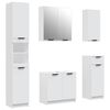 vidaXL 5 Piece Bathroom Cabinet Set White Engineered Wood