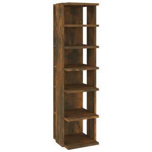 vidaXL Shoe Rack Smoked Oak 27.5x27x102 cm Engineered Wood