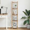vidaXL 5-Tier Square Bamboo Shelf