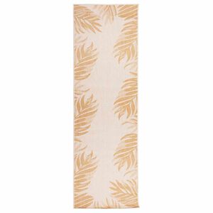 vidaXL Outdoor Flatweave Rug 80x250 cm Leaf Pattern