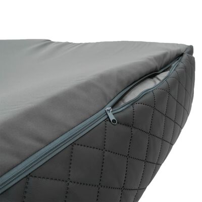 Madison Dog Bed Skai Check 80x67x22 cm Grey