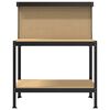 vidaXL Work Benches with Shelf Black 114 x 54 x 145 cm Engineered Wood