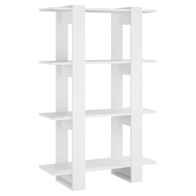 vidaXL Book Cabinet/Room Divider White 80x30x123.5 cm