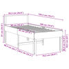 vidaXL Bed Frame without Mattress 90x190 cm Single Solid Wood Pine