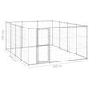 vidaXL Outdoor Dog Kennel Galvanised Steel 14.52 m²