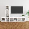 vidaXL 3 Piece TV Cabinet Set White Engineered Wood