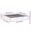 vidaXL Bed Frame with LED Lights without Mattress Smoked Oak 200x200cm