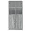 vidaXL Highboard with Doors Grey Sonoma 68x37x142 cm Engineered Wood