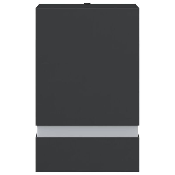 vidaXL Outdoor Wall Lights 2pcs Black Stainless Steel