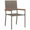 vidaXL Garden Stacking Chairs 4 pcs Grey and Brown