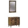 vidaXL Bathroom Furniture Set with Door 2 pcs Brown Solid Mango Wood