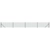 vidaXL Wire Mesh Fence with Flange Green 1x10 m