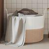 vidaXL Storage Basket Brown and White &Oslash;51x33 cm Cotton
