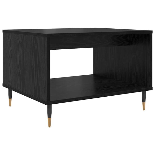 vidaXL Coffee Table Black oak 60 x 50 x 40 cm Engineered wood