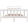vidaXL Bed Frame without Mattress White Solid Wood 120x200 cm (810078+814185)