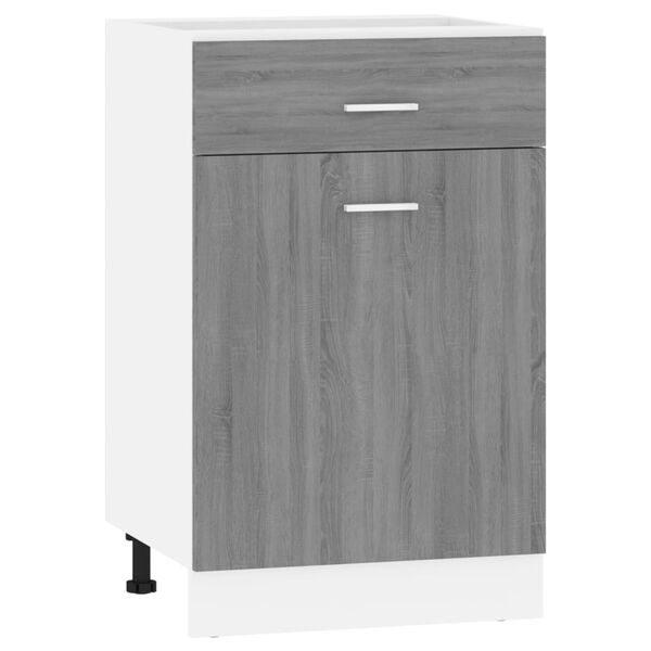 vidaXL Drawer Bottom Cabinet Lyon Grey Sonoma 50x46x81.5 cm Engineered Wood