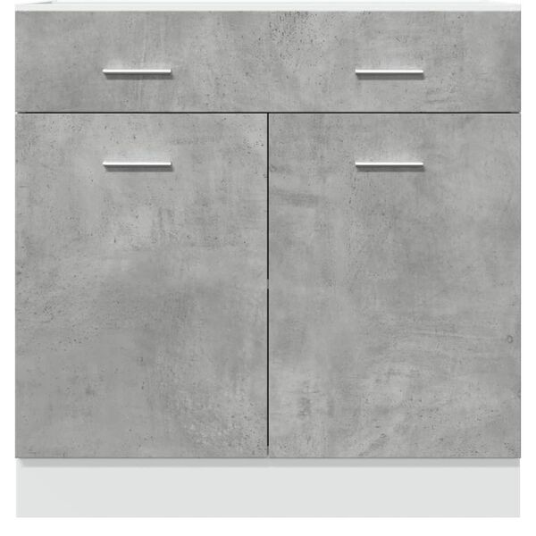 vidaXL Drawer Bottom Cabinet Lyon Concrete Grey 80x46x81.5 cm Engineered Wood
