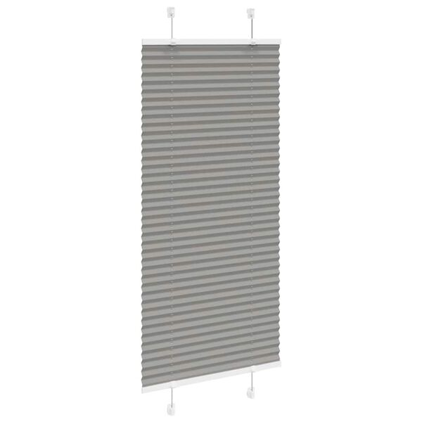 vidaXL Pleated Blind Anthracite 55x150 cm Fabric Width 54.4 cm Polyester