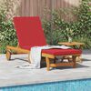 vidaXL Sun Lounger Reclining Brown 63 x 199 x 85cm Solid Acacia wood