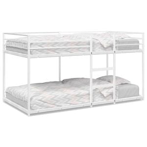 vidaXL Bunk Bed without Mattress White 75x190 cm Steel