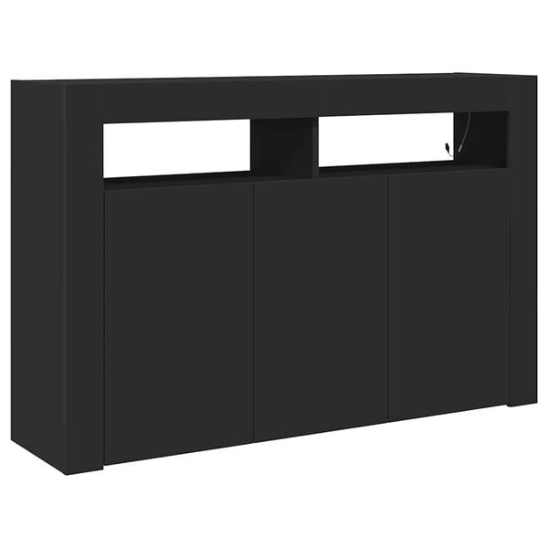 vidaXL Sideboard Black 116 x 30 x 75 cm Engineered Wood